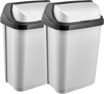 keeeper rasmus Abfallbehälter mit Rolldeckel, 10L, light silver, 2er-Set (30264160000ZD)