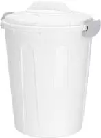 Spetebo Universal Maxitonne mit feststellbarem Deckel 23 Liter - wei&szlig; 