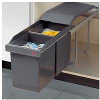 Hailo 3650101, Hailo AS Tandem 15/15 (30 l) (3650101) Grau/Silber