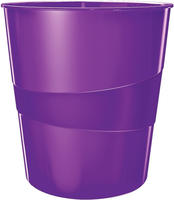 Leitz Papierkorb 5278-10-62 WOW, violett, aus Kunststoff, 15 Liter