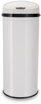 Echtwerk Edelstahl-Abfalleimer mit Sensor weiß (42 L)