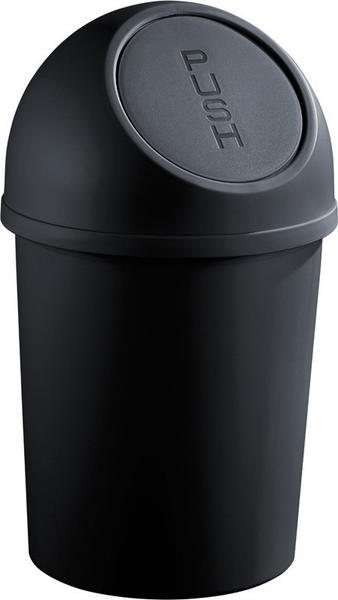Helit Push-Abfallbehälter 13L schwarz