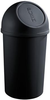 Helit Push-Abfallbehälter 45L schwarz
