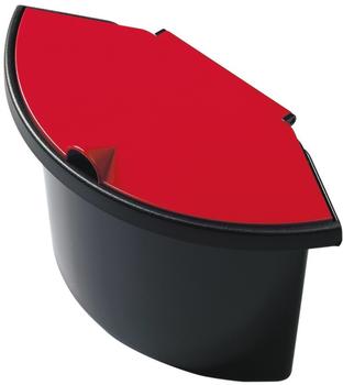 Helit Abfalleinsatz mit Deckel 2 L schwarz/rot