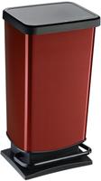 Treteimer Paso 40 L Metallic Rot M&uuml;lleimer Abfalleimer - Rotho