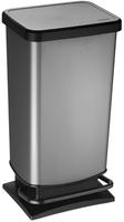 Treteimer Paso 40 L Dekor Carbon M&uuml;ll- & Abfalleimer - Rotho