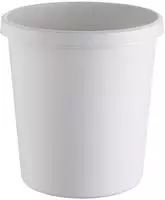 Helit H6105882, helit Papierkorb, 18 Liter, PE, rund, lichtgrau