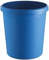 Helit Papierkorb H6105834, the german, blau, rund, aus Kunststoff, 18 Liter