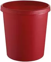 Helit H6105825, helit Papierkorb, 18 Liter, PE, rund, rot