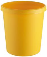 Helit Papierkorb H6105818, the german, gelb, rund, aus Kunststoff, 18 Liter
