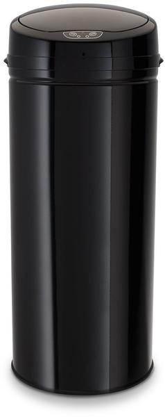 Echtwerk Edelstahl-Abfalleimer mit Sensor schwarz (42 L)