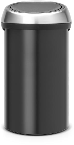 Brabantia Touch Bin 60L matt Black Steel Fingerprint Proof (402548)
