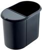 Helit Papierkorb Duo-System H61039-95, schwarz, aus Kunststoff, 9 und 20 Liter