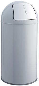 Helit Metall-Abfallbehälter 50 L silber