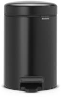 BRABANTIA 113321, Brabantia newIcon Treteimer 3l mit Kunststoffeinsatz, Matt Black