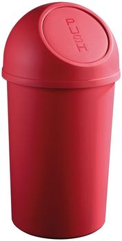Helit Push-Abfallbehälter 25L rot