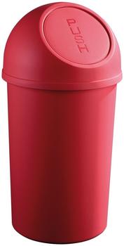 Helit Push-Abfallbehälter 45L rot