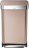 Simplehuman M&uuml;lleimern - M&uuml;lleimer Mit Einsatz F&uuml;r Die Beutel, 45 L, Edelstahl