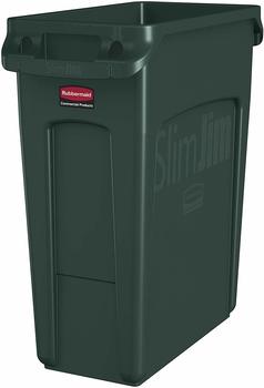 Rubbermaid Slim Jim mit Lüftungskanälen 60 L grün