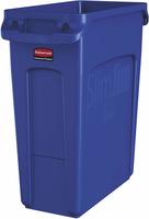 Rubbermaid 76227901, Rubbermaid Slim Jim mit Luftschlitzen 60 L blau M&uuml;lleimer