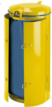 VAR Abfallsammler Kompakt Doppeltür Metalldeckel 120 L gelb