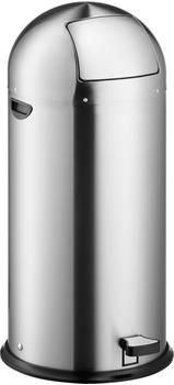 Helit Push-Tretabfallbehälter 52 L silber-schwarz