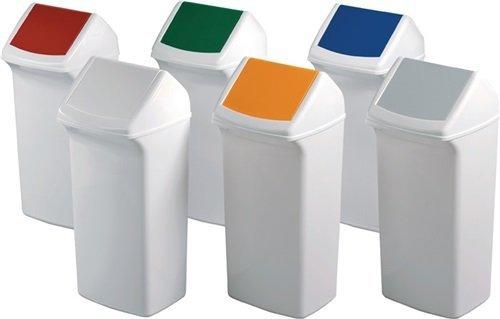 DURABLE Durabin Flip 40 Abfallbehälter weiß/blau