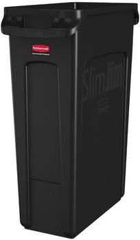 Rubbermaid Slim Jim mit Lüftungskanälen 87 L schwarz