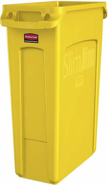 Rubbermaid Slim Jim mit Lüftungskanälen 87 L gelb