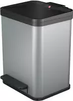 Hailo 6222200, Hailo Tretabfallsammler 2x11l H440xB320xT250mm Stahlbl.silber