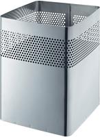 Papierkorb 18l H325xB240xT240mm quad.VA silber HELIT