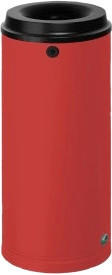 VAR Papierkorb 15 L mit Wandhalterung und Schloss rot
