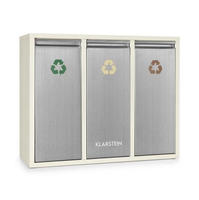 Klarstein 10031320, Klarstein Ordnungsh&uuml;ter 3 M&uuml;lleimer M&uuml;lltrenner 45L (3 x 15 L)