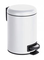WENKO Kosmetik Treteimer Leman 3L (Wei&szlig;) schwarz