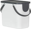 Abfallbehälter 25 Liter Albula | weiß | Kunststoff, Kunststoff | Maße (cm): B: 40