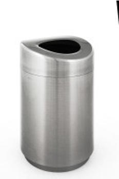 Eko Abfallbehälter Edelstahl matt 120 L