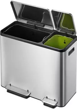 Eko EcoCasa Step Bin Edelstahl 30 plus 15 L