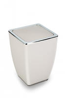 TrendLine Kosmetikeimer Cube 5l Beige M&uuml;lleimer Schwingdeckeleimer Badeimer