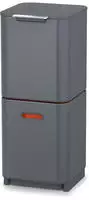 JosephJoseph M&uuml;lleimer Totem Compact 40 L, graphit, aus Edelstahl, 2 x 20 Liter und