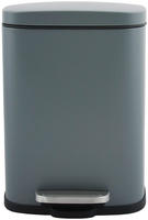 Spirella M&uuml;lleimer Akira, 10.19836, grau matt, Kosmetikeimer aus Metall, 5 Liter