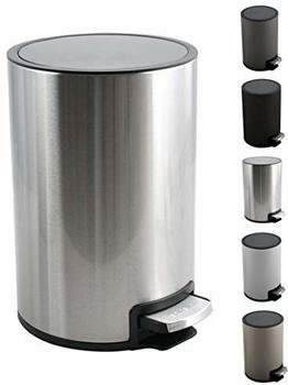 Spirella Kosmetikeimer 5 Liter Riku silber - 10.21061