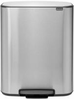 Brabantia Bo Treteimer, 2 x 30L - Matt Steel Fingerprint Proof Tretm&uuml;lleimer