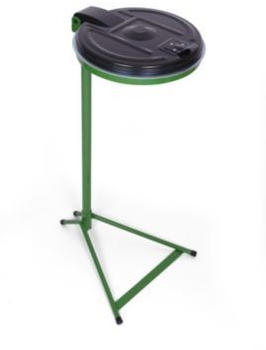 Certeo Business Equipment GmbH Certeo Abfallsackhalter für 120-l-Sack - Standgestell - grün Kunststoffdeckel