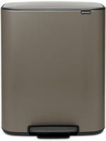 Brabantia Bo Treteimer, 2 x 30L - Platinum Tretm&uuml;lleimer