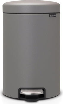 Brabantia Treteimer Newicon 12 L mit Kunststoffeinsatz - Mineral Concrete Grey