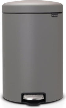 Brabantia Treteimer Newicon 20 L mit Kunststoffeinsatz - Mineral Concrete Grey