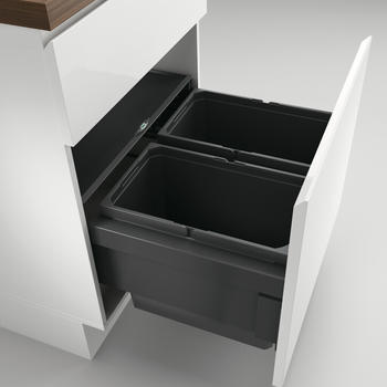 Naber Cox® Base 360 600-2 Abfallsammler mit Frontauszugssystem anthrazit (2 x 22 L)