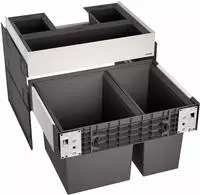 Select - Einbaum&uuml;lleimer, Geteilt, Volum 49 L 526208 - Blanco
