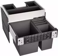 Select - Einbaum&uuml;lleimer, Geteilt, Volum 46 L 526205 - Blanco