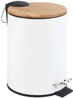 Wenko M&uuml;lleimer Tortona Easy-Close, wei&szlig;, Kosmetikeimer aus Metall, 3 Liter
